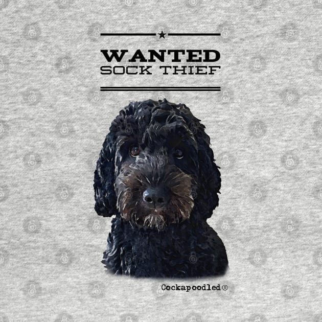 Cockapoo / Doodle Dog Sock Thief by WoofnDoodle 